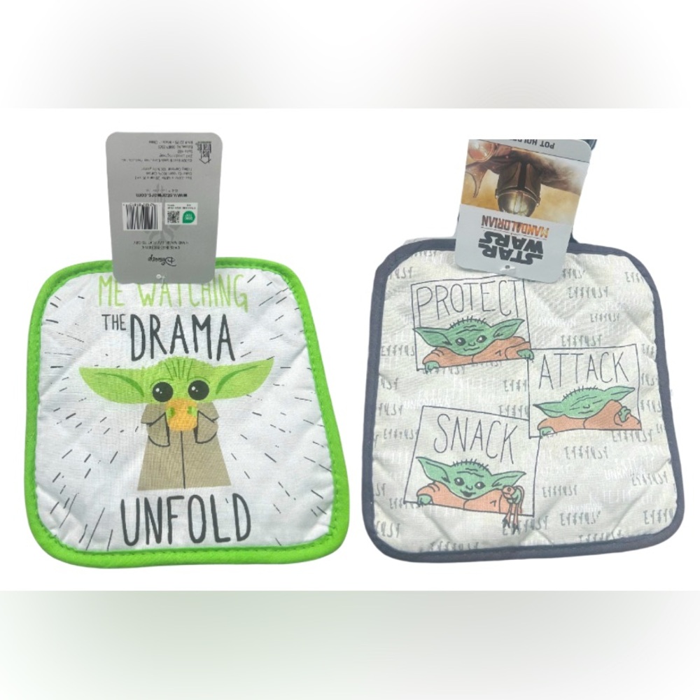 Disney Star Wars The Mandalorian Grogu Pot Holders | Set of 2 | NWT